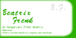 beatrix frenk business card